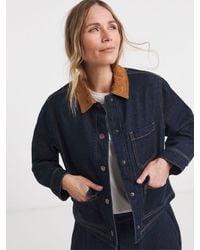 JD Williams - Cord Collar Denim Barn Jacket - Lyst