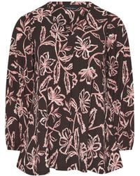 Evans - Pleated Front Balloon Sleeve Top - Lyst
