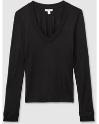 Reiss - Brady Neck Top Knitted - Lyst