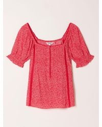 FatFace - Fatface Jorden Coral Texture Petite Blouse - Lyst