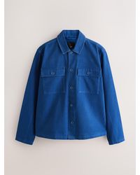 Next - Washed Twill Shacket - Lyst