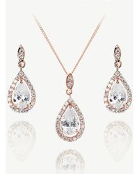 Ivory & Co. - Belmont And Crystal Teardrop Set - Lyst