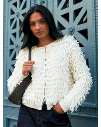 Ro & Zo - Loop Knit Wool Blend Jacket - Lyst