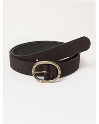 FatFace - Fatface Chocolate Interest Buckle Suede Belt - Lyst