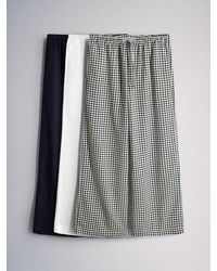 The Set - 3 Pack Wide Leg Trouser With Linen - Lyst
