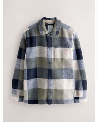 Next - Check Wool Look Shacket - Lyst