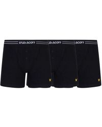 Lyle&Scott - Lyle & Scott Button Fly Boxer Trunks 3 Pack - Lyst