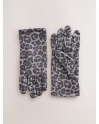 Next - Leopard Print Fleece Gloves - Lyst