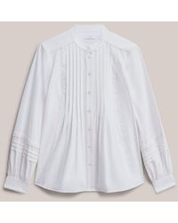 Hobbs - Ivory Mariette Cotton Blouse - Lyst