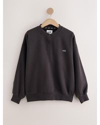Self - Chocolate Henley Sweatshirt - Lyst