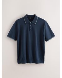 Next - Regular Fit Cotton Rich Short Sleeve Knit Polo Shirt - Lyst