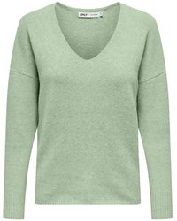 ONLY - Cosy V-Neck Pullover Knit Jumpers - Lyst