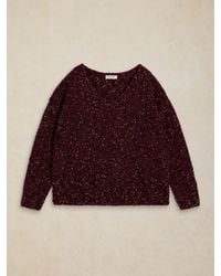 White Stuff - Texture V-Neck Jumper - Lyst