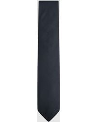 Reiss - Ceremony - Navy Textured Silk-blend Tie, One - Lyst