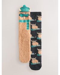 Next - Winter Hamish Fluffy Socks 2 Pack - Lyst