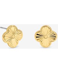 Jon Richard - Diamond Cut Clover Earrings - Lyst