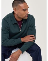 Threadbare - Quarter Zip Collared Sweatshirt - Lyst