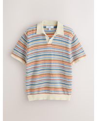 Next - Trophy-Strick-Poloshirt Mit Boucle-Streifen - Lyst