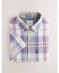 Next - Regular Fit Short Sleeve Easy Iron Button Down Oxford Shirt - Lyst