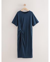 Next - Sommerliches Jersey-T-Shirt-Kleid Mit Gedrehtem Design - Lyst