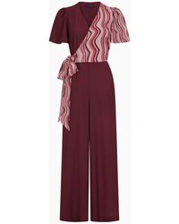 Hot Squash - Overwrap Print Jumpsuit - Lyst