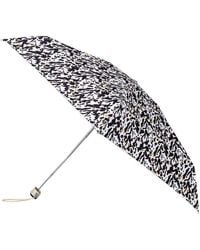 Totes - Compact Flat Striped Clouds Print Umbrella - Lyst