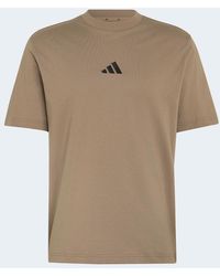 adidas - Khaki Essentials Small Logo Single Jersey T-Shirt - Lyst