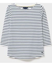 Crew - Company 100% Cotton Essential Breton Stripe Top - Lyst