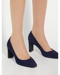 Dune - Standard Fit Arriving Comfort Mid Block Heel Suede Shoes - Lyst