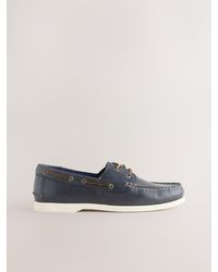 Next - Bootsschuhe Aus Leder - Lyst