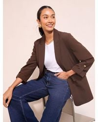 Friends Like These - Edge To Edge Tailored Sleeve Detail Blazer - Lyst