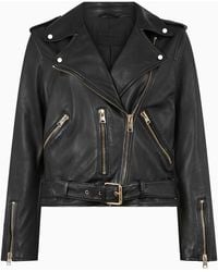 AllSaints - Allsaints Balfern Leather Biker Jacket - Lyst