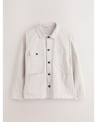 Next - Ecru Neutral Garment Dyed Chore Jacket - Lyst