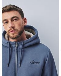 Next - Steel Graphic Borg Lined Zip Up Hoodie - Lyst