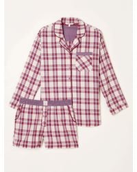 FatFace - Fatface Woven Check Pyjama Short Set - Lyst