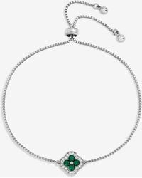 Jon Richard - Plated Emerald Clover Toggle Bracelet - Lyst
