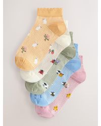 Next - Spring Print Trainer Socks 5 Pack - Lyst