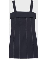 Reiss - Contrast Stitch Structured Mini Dress - Lyst