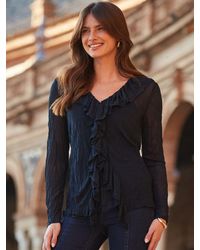 Sosandar - Bluse Mit Rüschendetaileu 38 (Uk 10) - Lyst
