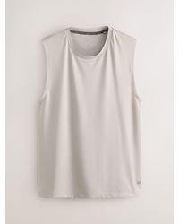 Next - Neutral Stone Active Gym Textured Training Vest - Lyst