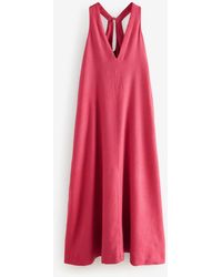 Next - Maxikleid Mit Neckholder Und Leineneu 44 Regular (Uk 16 R) - Lyst