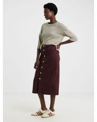 JD Williams - Button Through Denim Midi Skirt - Lyst