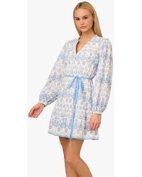 Adrianna Papell - Adrianna By Flounce Hem Short Dress - Lyst