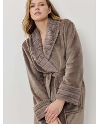 ARUELLE - Demi Taupe Bathrobe - Lyst