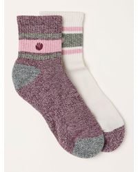 FatFace - 2 Pack Burgundy Sport Socks - Lyst