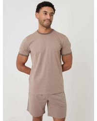 Threadbare - Contrast Binding Short Lounge Set - Lyst