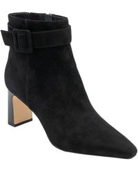 Lotus - Suede Pointed Toe Ankle Boots - Lyst