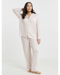 Simply Be - Brushed Rib Pyjamas Set - Lyst