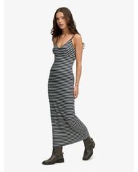 Superdry - Stripe Ribbed Jersey Maxi Dress - Lyst
