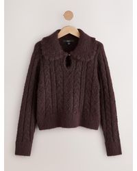 Next - Cable Knit Collar Jumper With Wool - Lyst